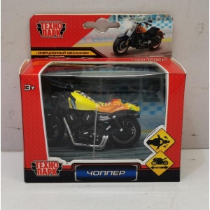 Машина Технопарк металл. Чоппер (9см) 4цв,инер,руль 2187471-R