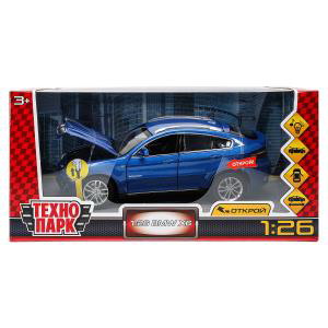 Машина Технопарк металл. BMW X6 (20см) свет,звук,откр.дв,багаж,капот,в/к 68250A