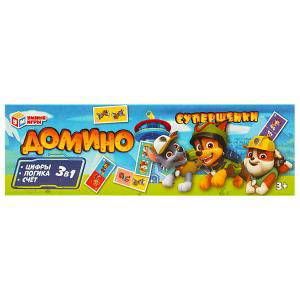 Домино пласт. 3-в-1 Суперщенки 4660254409859