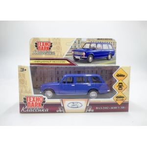 Машина Технопарк металл. ВАЗ-2102 синий (12см) дв,баг,инер,в/к 2102-12-BU2