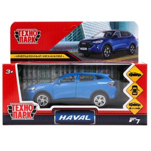 Машина Технопарк металл. Haval f7 синий (12см) дв,багаж,инер,в/к F7-12-BU-WOD