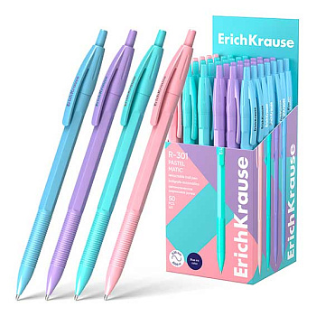 Ручка авт. шар. EK R-301 Matic Pastel  60982 синяя,1,0мм