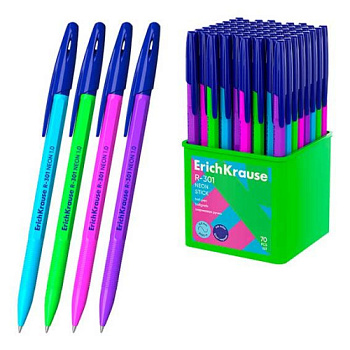 Ручка шар. EK R-301 "Stick Neon" 63069 синяя,1мм
