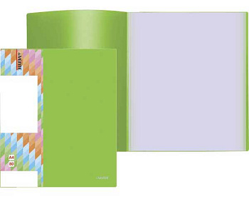 Папка с вкладышами/ 80 deVENTE А4 "Juicy" 3105712 салатовая 600мкм фактура "песо