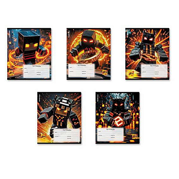 Тетрадь 24л. (клетка) EK "Mine Block" 64852 асс.