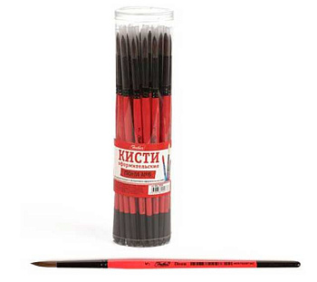 Кисть пони № 5 круглая ХАТ 05050 с защит.пластик.колпачком в пласт.тубе