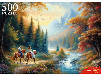 Пазлы (500эл) Пара на лошадях в горах Ф500-8263