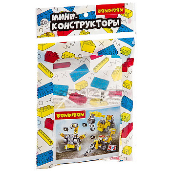 Bondibon Конструктор 3-в1 Пожарная и строит. техника (6вид,15,5х23см) М7612/ВВ3237