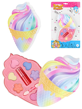 Набор детской косметики (тени для век-6шт/ помада для губ -1шт/ аппликатор-1шт) КС-0425