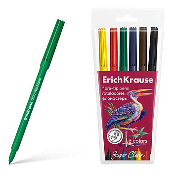 Фломастеры  6цв. EK "Safari Ultra Washable" 61835