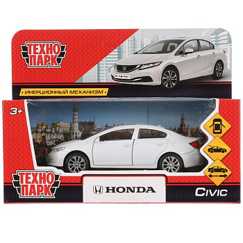 Машина Технопарк металл. Honda Civic белый (12см) откр.дв,инерц,в/к CIVIC-WT