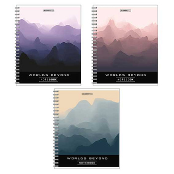 Тетрадь 96л. (клетка) КанцБиз спираль "Вершины" 11984/3 вд-лак