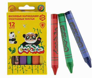 Карандаши восковые 12цв. Каляка-Маляка КВТТКМ12 толст., трехгр. 11мм