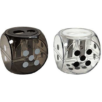 Точилка с контейнером 2отв. deVENTE "Dice" 4071320 пластик.,асс.