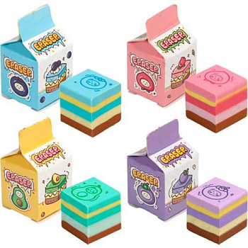 Ластик deVENTE "So Sweet" 8030521 в форме куба,синт.кауч.,20*20*20мм,индив.уп. 8030521