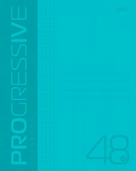 Тетрадь 48л. (клетка) ХАТ "Progressive бирюзовая" пластик.обл.