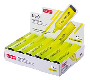 Маркер текст. ХАТ "Neo" 060879 жёлтый,флюор.,клин.,1-5мм
