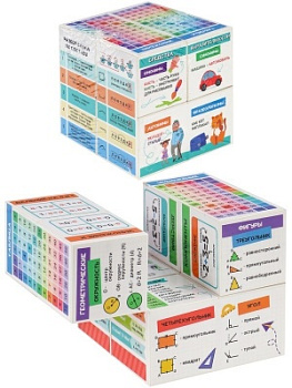 Кубик-трансформер (8х8см) Шпаргалка школьника, Русский язык+математика в/пл КУБ-