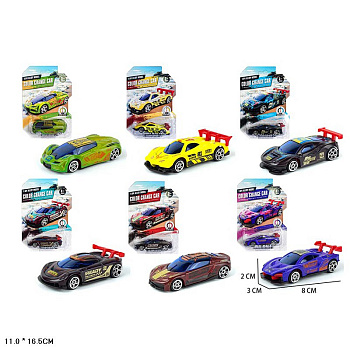 Автомобиль 1021-23 (8*2см) меняет цвет на листе