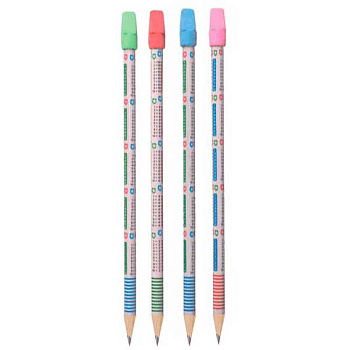 Карандаш ч/гр. deVENTE "Таблица умножения" 5032750 НВ, незаточ. с фигурн. ласт.