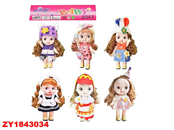 Кукла B8A3 в ассортименте 6видов в пакете