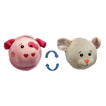 Мягкая игрушка Вывернушка Свинка - Мышка 16см в пак. 258411