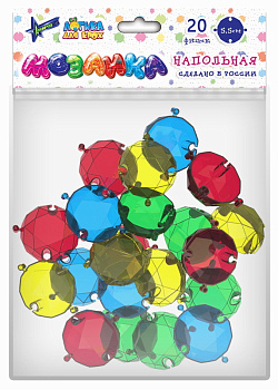 Напольная мозаика Бриллиант прозрачная 20 эл. (пак.) 789