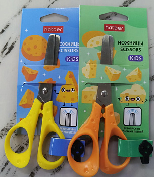 Ножницы детск. 13см ХАТ "Cheese" 088661 е/подв.
