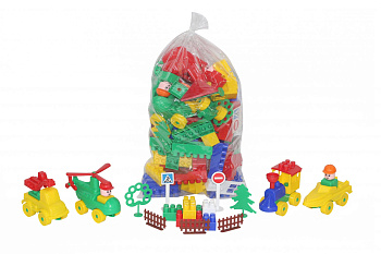 Конструктор Строитель (128эл) в/п 52537 (Полесье)