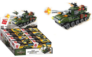 Мини-конструктор 1803 Танк (49дет) (8шт/уп) Цена за шт