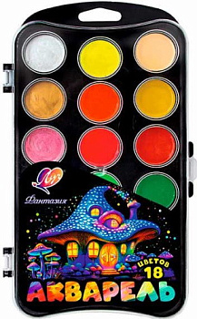 Краски 18цв. ЛУЧ "Фантазия" 35С 2307-08 аквар.,(классич.+флуоресц.+перлам.),б/к