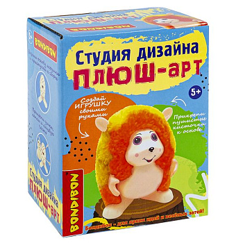 Bondibon Набор д/творчества Студия дизайна ПЛЮШ-арт Ёжик (70дет) ВВ6434