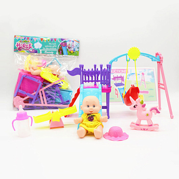 Пупсик G6-A8 на детской площадке в пакете
