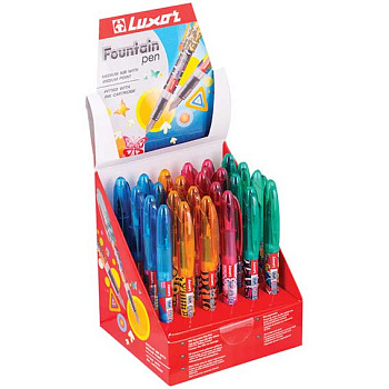 Ручка перьевая LUXOR "Ink Glide" 1 картридж, корпус в асс.1510 PPDU