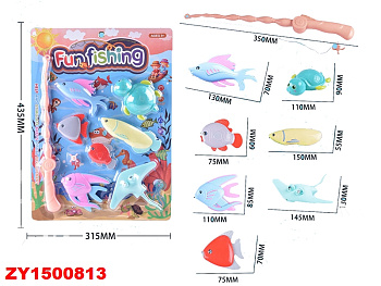 Игра "Рыбалка" 255-133 (7рыб, 1удочка) на листе