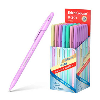 Ручка шар. EK R-301 Pastel Stick 55387 синяя,0,7мм