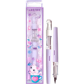 Ручка перьевая deVENTE "Сat paw" 5100000 перо тонкое F (Fine),с 2-мя баллон.,0,8