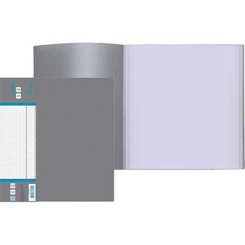 Папка с вкладышами/100 deVENTE А4 "Daily" 3107403 серая 800мкм фактура "песок" н