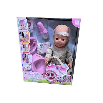 Кукла-пупс (пис) 45см BL232G в платье в/к