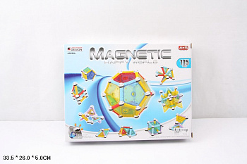 Конструктор магнитный AQ-604A (115дет) в/к
