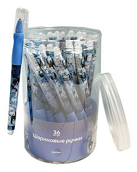 Ручка шар. CENTRUM "Аниме. Лица" 70513 синяя,0,7мм,с эргон.резин.д/пальцев,в дру