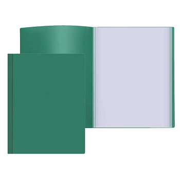 Папка с вкладышами/ 20 ATTOMEX А4 3101401 500мкм фактура "песок" непрозр. зелены