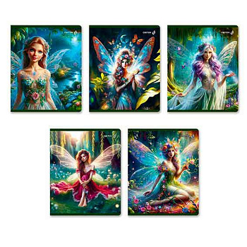 Тетрадь 48л. (клетка) SVETOCH "Крылатая фантазия" Т83 (01477) выб.блёстки