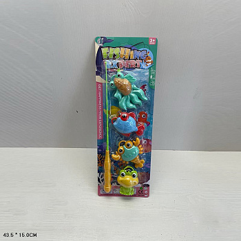 Игра "Рыбалка" 301-5 с крючком 4рыбы на листе
