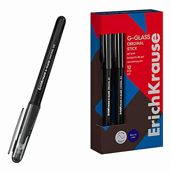 Ручка гелевая EK G-Glass Stick "Original" 61302 чёрный,0,5мм