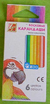 Мелки восковые  6цв. ЛУЧ "Zoo" 12С 864-08 шестигр.,8*90