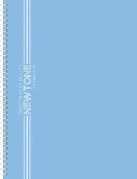Тетрадь 80л. (линейка) А4 ХАТ спираль Premium "Newtone Pastel Голубая дымка" 05057 софт-тач,перфор.