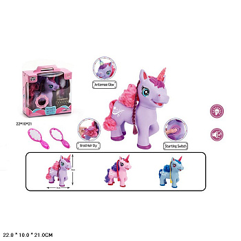 Единорог 88538 (16*18) свет,звук, аксессуары в/к