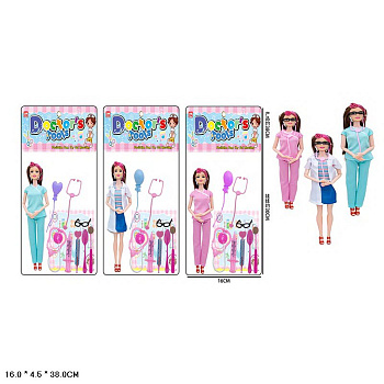 Кукла-доктор с набором врача YG2103-185 в пакете