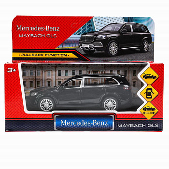 Машина Технопарк металл. Mercedes-Benz Gls Maybach чёрный(12см) дв,баг,в/к MAYBCHGLS-12-BK